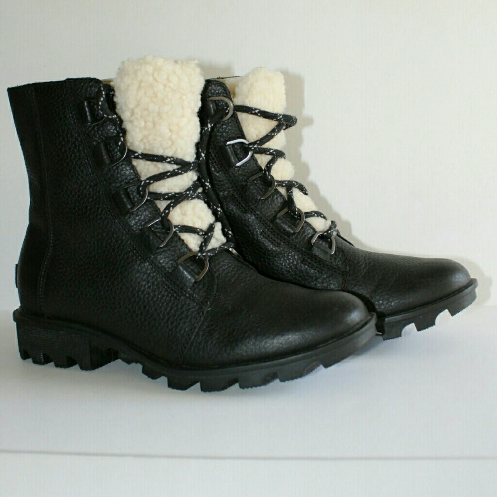 Sorel Shearling Tongue Waterproof Leather Boots